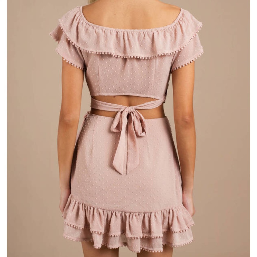 Tobi Morgan Off Shoulder Wrap Top and Skirt